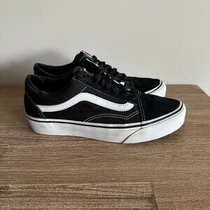 Vans Classic Old Skool Skate Sneakers Black Womens Size 7